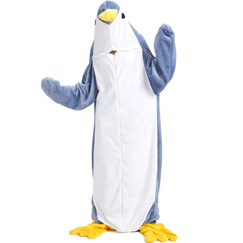 2024 χειμώνας νέα πιγκουίνος ράψιμο ολόσωμη φόρμα Amazon κέντημα κινουμένων σχεδίων χαριτωμένη τεμπέλης κουβέρτα για άνδρες και γυναίκες