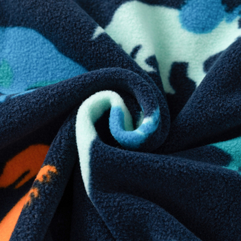 Παιδικό τυπωμένο πολικό φλις μπουφάν, ζεστό φλις μπουφάν για αγόρια και κορίτσια, φθινοπωρινό και χειμωνιάτικο εσωτερικό ζακέτα με γιακά με βάση, παιδικά ρούχα