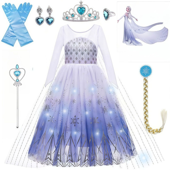 Frozen Two Princeza Aisha Haljina dugih rukava Djevojačka haljina Haljina za Noć vještica Cos Haljina za pod