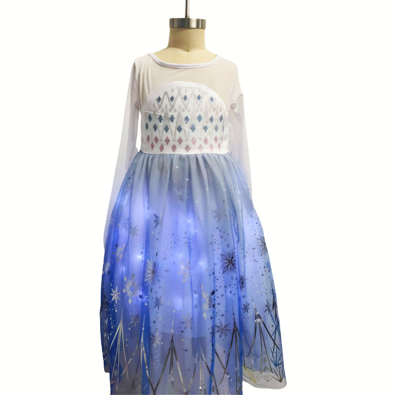 Frozen Two Princeza Aisha Haljina dugih rukava Djevojačka haljina Haljina za Noć vještica Cos Haljina za pod