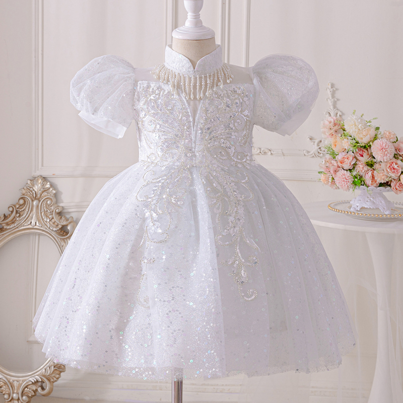 Detské princeznovské šaty, dievčenské šaty, ľahké luxusné šaty na klavírne vystúpenie, svadobné šaty s kvetinovým vzorom pre dievčatá, narodeninové šaty pre bábätká