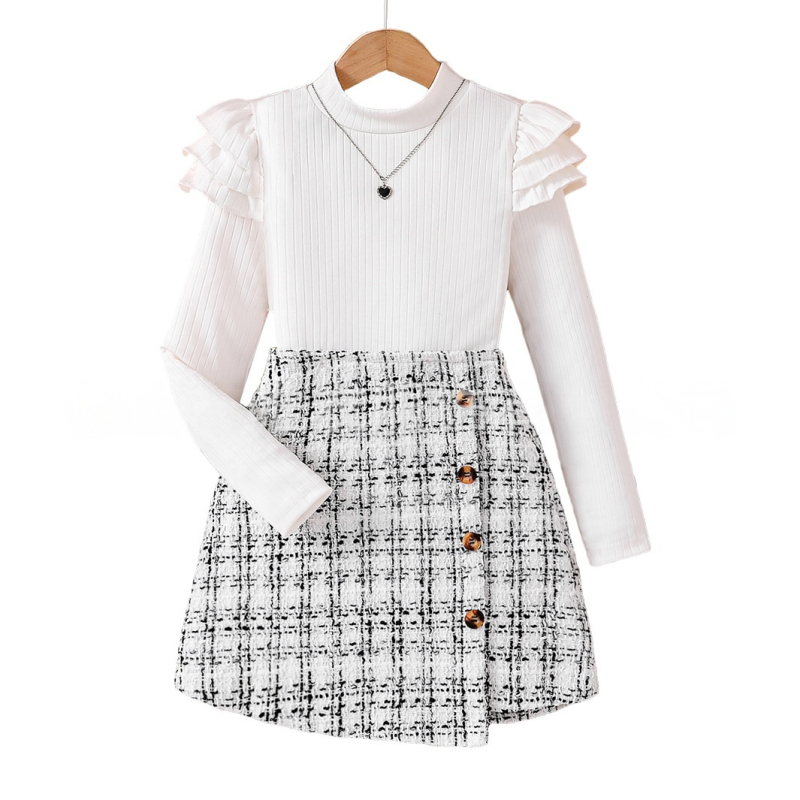 „Xiyin“ tarpvalstybinis, karštai parduodamas pavasario ir rudens „Xiaoxiang“ stiliaus mergaitiškas sijonas su trumpomis, plaukiojančiomis rankovėmis, ilgomis rankovėmis, megztas viršutinis netaisyklingo stiliaus sijonas.