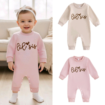 2024 Dječji kombinezon Djevojčici Jednostavna torba za bebe Odjeća za prdenje Jesenska Hakha odjeća Slovo izvezeno Djevojčije odijelo za penjanje