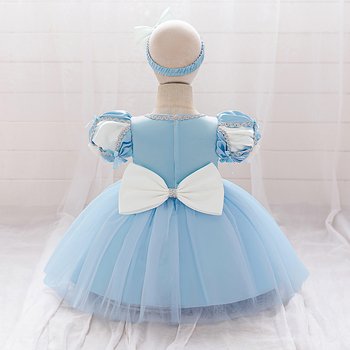 Snehulienky, dievčenské sieťované nadýchané šaty s lampiónovými rukávmi, sieťované princeznovské šaty, narodeninové šaty s kvetinovým opaskom