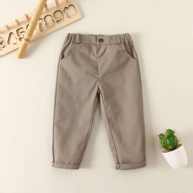 Dječje hlače za dječake, proljeće i jesen, nove jednobojne dječje ležerne hlače, hlače, odijelo