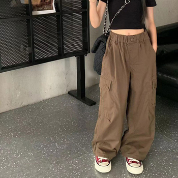 Καλύμματα για κορίτσια, καλοκαιρινά, casual παντελόνια, παιδικά ρούχα Νότιας Κορέας, 2024, νέα παιδικά παντελόνια, χαλαρά, μοντέρνα παντελόνια για όλες τις χρήσεις