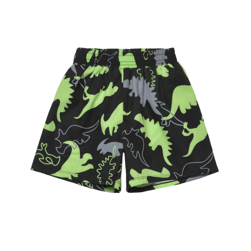 Dječji kupaći kostim od 3 dijela s motivom voća i zelene boje, s dinosaurima, s podjelom, dugim rukavima i kremom za sunčanje