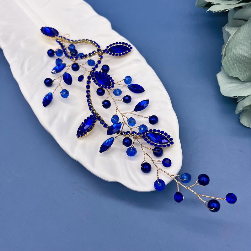 Väliskaubandusega käsitsi valmistatud rhinestones juuksepael lihtne punane kleit juuste aksessuaarid kristall rhinestones juuste küljekaunistus DZ254