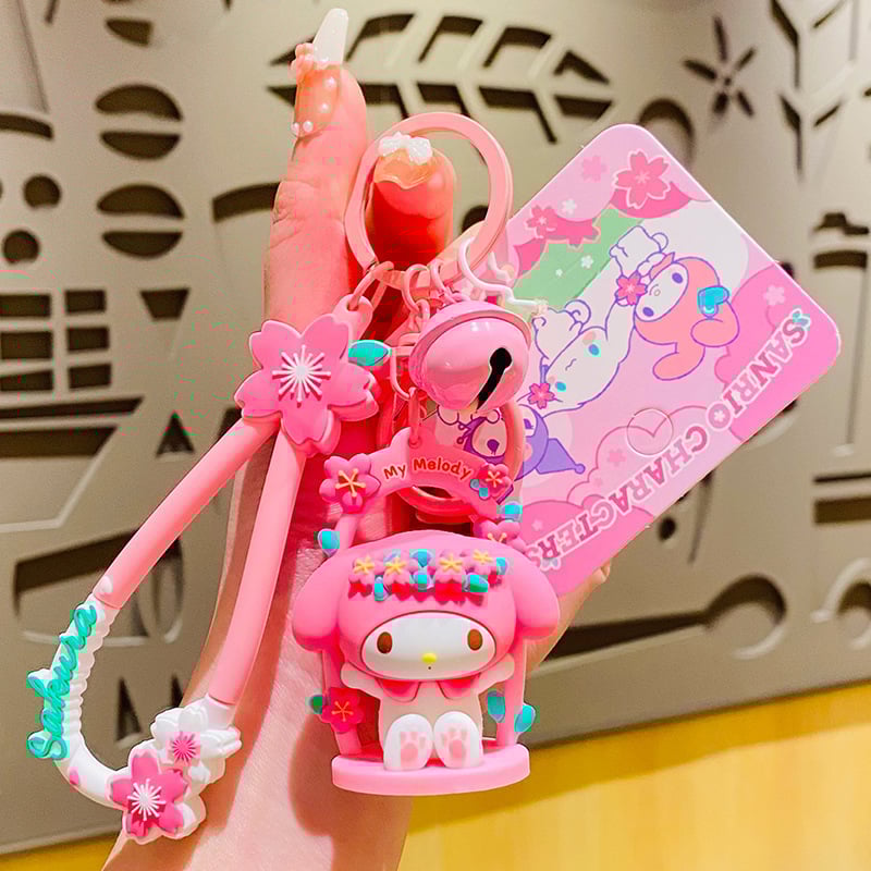 Δημιουργικό Sanrio Swing Cartoon Exquisite Car Keychain Γυναικεία τσάντα βιβλίου μενταγιόν για ζευγάρια Μικρό δώρο χονδρικής