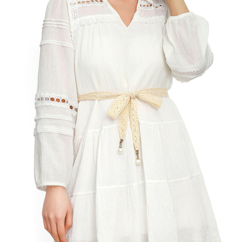 Κομψό κορδόνι μέσης με μαργαριτάρια για γυναίκες με φούστα, διακοσμητική αλυσίδα μέσης υψηλής ποιότητας, κορσάζ με φιόγκο, αξεσουάρ για κορίτσια