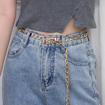 Euroopa ja Ameerika metallvöö meeste ja naiste pükste ketiga universaalne lihtne retro hiphop-ülikond jk vööketiga teksarihm