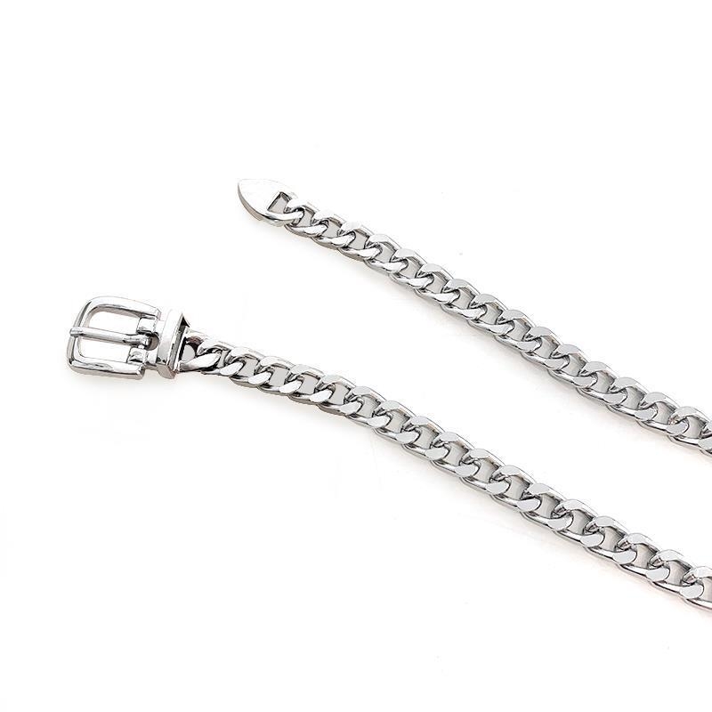 Euroopa ja Ameerika metallvöö meeste ja naiste pükste ketiga universaalne lihtne retro hiphop-ülikond jk vööketiga teksarihm