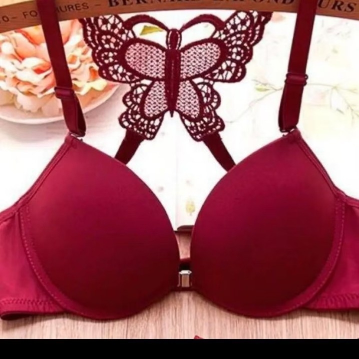 Suvine uus stiil pitsist liblikõielise rinnahoidja tüdrukutele, ilus tagant ees pandlaga rinnahoidja, seksikas õmblusteta traadiga push-up rinnahoidja eesmise pandlaga