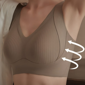 Naiste õmblusteta terasest rõngastega õhuke õmblusteta reguleeritava õlarihmaga rinnahoidja, fikseeritud rinnapadjaga, pehme ja mugav