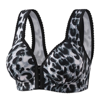 Tanki, prozračni, podesivi, grudnjak za majke s leopard printom, bez okvira, za veće veličine