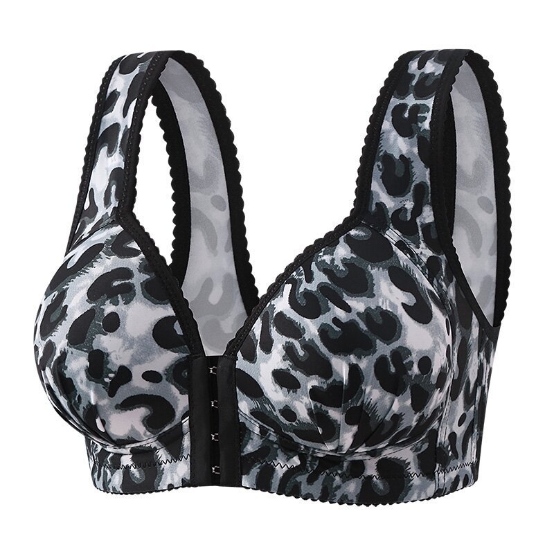 Tanki, prozračni, podesivi, grudnjak za majke s leopard printom, bez okvira, za veće veličine