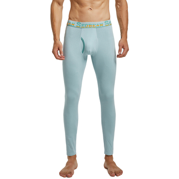 2022 m. Xibin Seobean rudens ir žiemos nauji ilgi apatiniai, vienspalviai, aptempti, ploni, medvilniniai, amoniako spalvos, šilti vyriški ilgi apatiniai, urmu