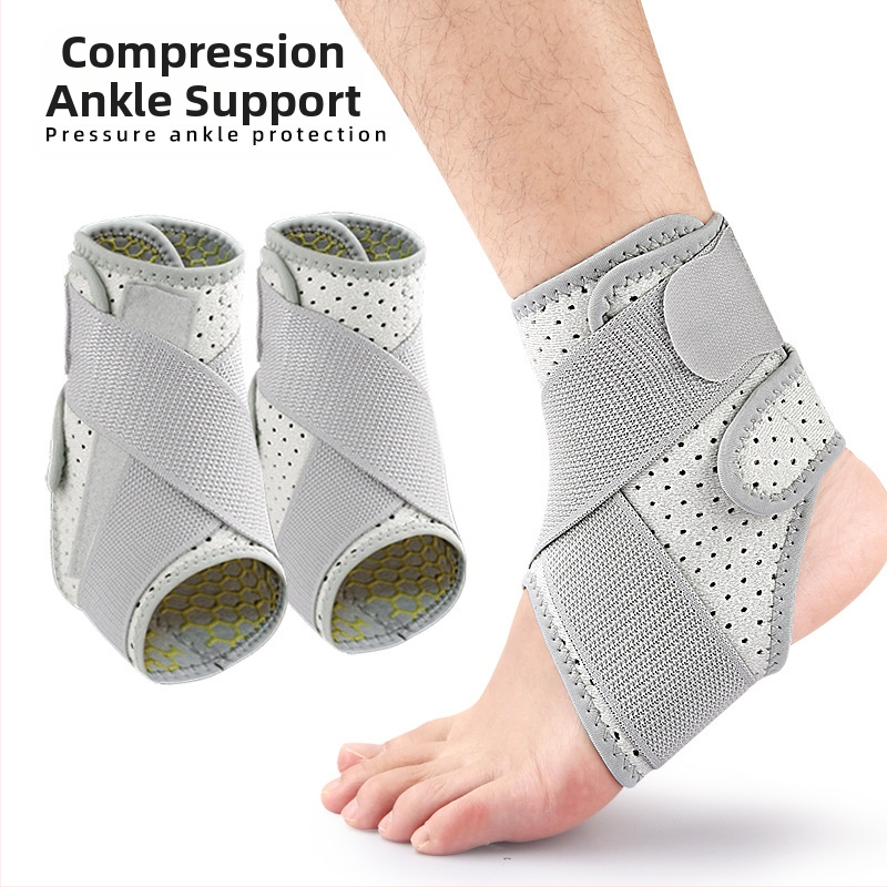 Спортна защита за глезена под налягане, езда на открито, баскетбол, бадминтон, каишка, двоен протектор с фиксирана опора под налягане