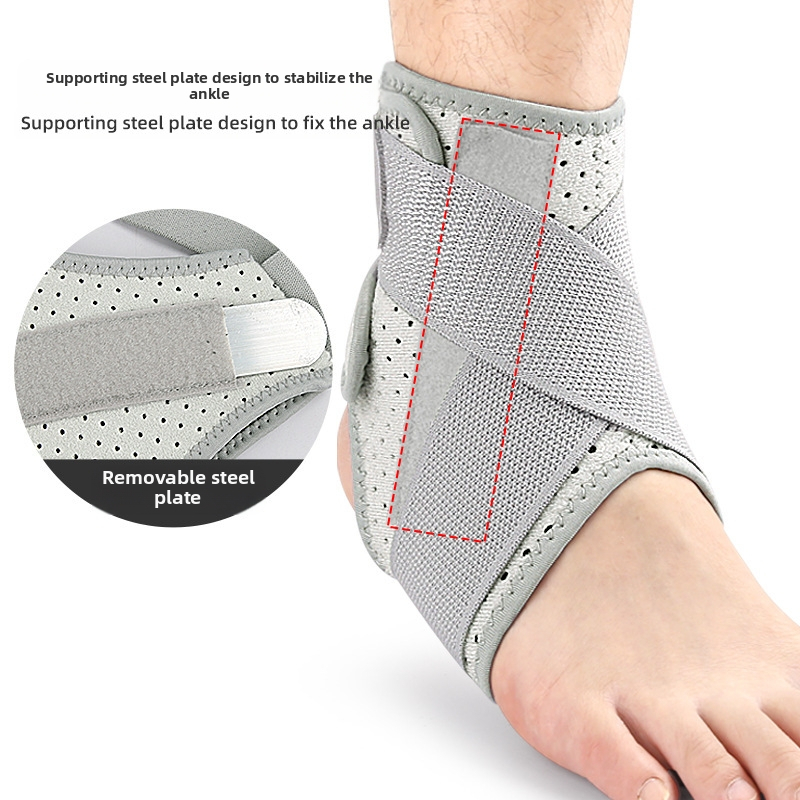 Спортна защита за глезена под налягане, езда на открито, баскетбол, бадминтон, каишка, двоен протектор с фиксирана опора под налягане