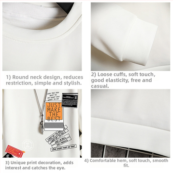 Мъжки пуловер с кръгло деколте, подходящ за ежедневна мода, 2022 г., с трансграничен цвят, подходящ за пролет и есен