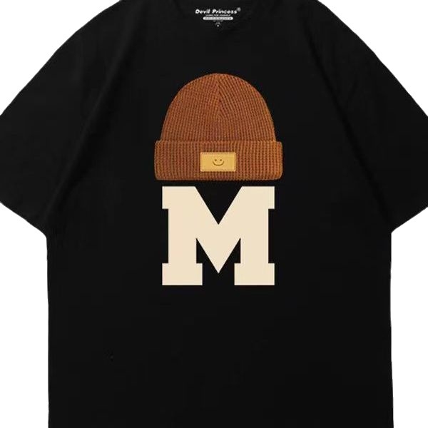 Letné kórejské tričko s krátkym rukávom, dámske voľné tričko, trendy americký štýl, dizajn, všestranný top pre páry, stredne dlhý top s okrúhlym výstrihom