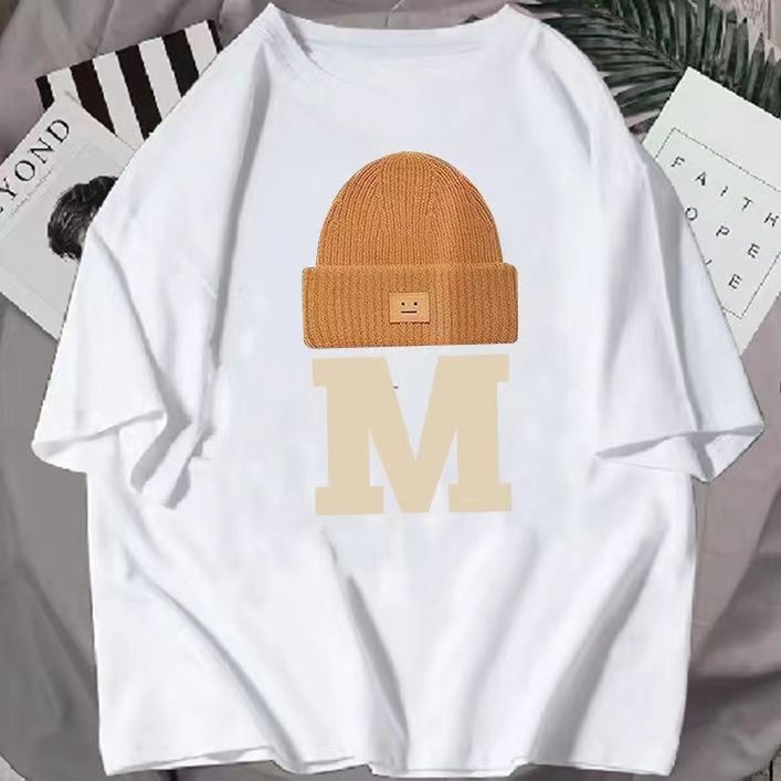 Letné kórejské tričko s krátkym rukávom, dámske voľné tričko, trendy americký štýl, dizajn, všestranný top pre páry, stredne dlhý top s okrúhlym výstrihom