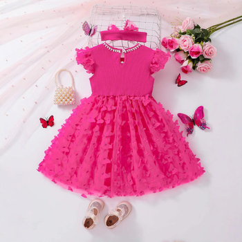 Καλοκαιρινό Παιδικό Φόρεμα Πριγκίπισσας για Κορίτσια Νέο Στυλ Φόρεμα Pontoon για Κορίτσια Μέσης Ηλικίας, Παιδικό Φόρεμα Γενεθλίων για Παιδιά Ετών