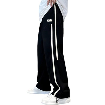 Japonský štýl, univerzálne ležérne nohavice z Pu, elegantné rovné nohavice pre pánske letné voľné módne jednoduché široké športové nohavice