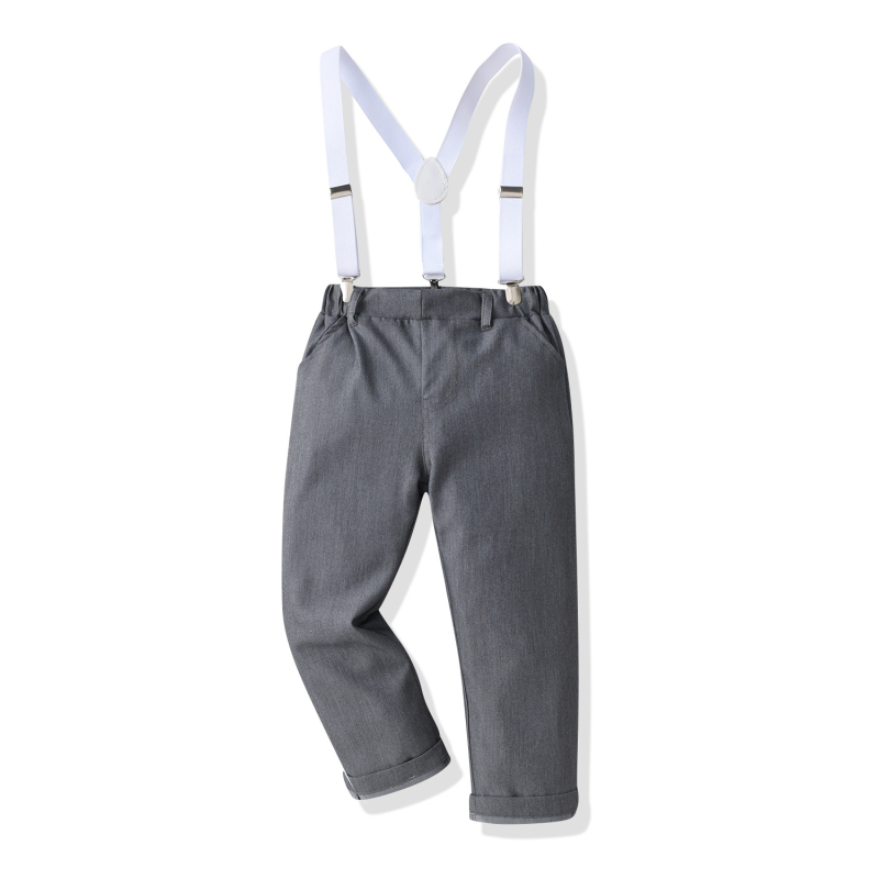 Detský kostým gentlemana na jar a jeseň 2023, čierny, s dlhým rukávom a nohavicami na traky, s cezhraničnou potlačou