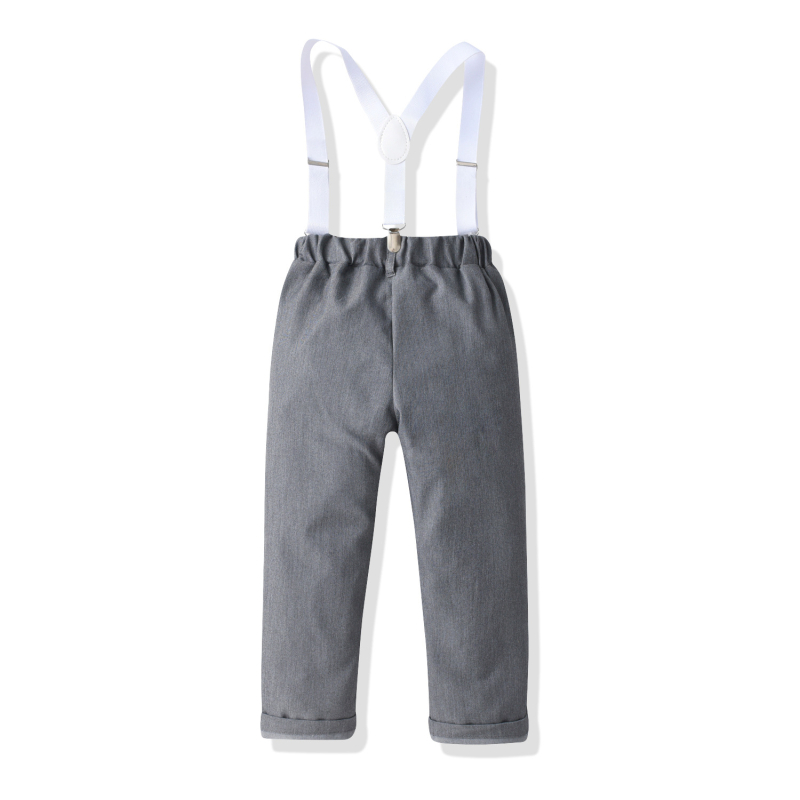 Detský kostým gentlemana na jar a jeseň 2023, čierny, s dlhým rukávom a nohavicami na traky, s cezhraničnou potlačou