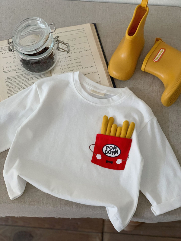 Detské jarné tričko Boogatang, chlapčenské tričko s dlhým rukávom, kórejská verzia, dievčenské tričko s 3D kreslenými motívmi, jarné detské oblečenie 2025