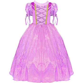 Cezhraničné horúce šaty Rapunzel, odevy, šaty Sophia, detské šaty, ľadový a snehový magický náhrdelník na sklade