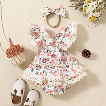 AliExpress Amazon Baby Girl Πασχαλινό λαγουδάκι με δαντέλα και μανίκια, τριπλή στρώση, τρίγωνο για τούρτα, στολή αναρρίχησης + καπάκι