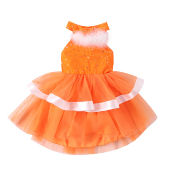 Παιδικά ρούχα για κορίτσια από την Ευρώπη και την Αμερική, γούνινο φόρεμα με ζιγκ-ζαγκ για το Halloween, φόρεμα με τούρτα για πάρτι, παιδικό φόρεμα