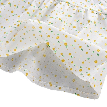 Φόρεμα για κορίτσια Λεπτό φόρεμα 2025 Καλοκαίρι Western Style Νέα κοντομάνικη φούστα δύο τεμαχίων με ψεύτικες τιράντες και φλοράλ για μωρά κορίτσια