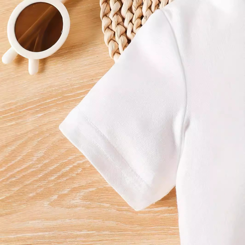 Prekogranično INS odijelo za djevojčice za bebe, ljetno odijelo s crtanim uzorkom i kratkim rukavima, cvjetnim uzorkom i hlačama