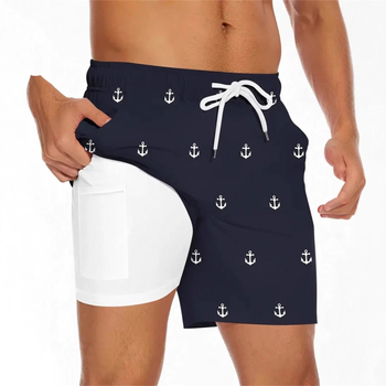 Ανδρικά μαγιό, νέα επαγγελματικά μαγιό με θερμές πηγές, γρήγορο στέγνωμα, αντι-ντροπιαστικά παντελόνια πέντε σημείων, χαλαρά, επίπεδα, ψηλολάστιχα παραλίας