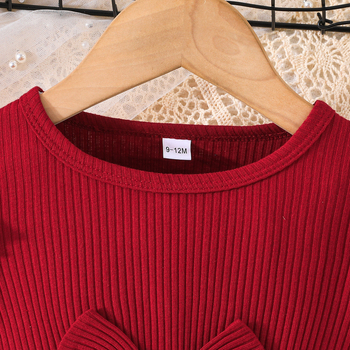 Διασυνοριακό Φθινόπωρο και Χειμώνας 2024 με Στρογγυλή Λαιμόκοψη και Φιόγκο στη Μέση, Στάμπα με Πλήρες Στάμπα και Πεταλούδα, Μοντέρνο, Νέο Προϊόν