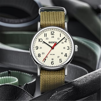 BIDEN āra sporta ūdensnecaurlaidīgu pulksteņu rūpnīcas vairumtirdzniecības Guangzhou rokas pulkstenis neilona jostas kvarca pulkstenis pārrobežu paaudze