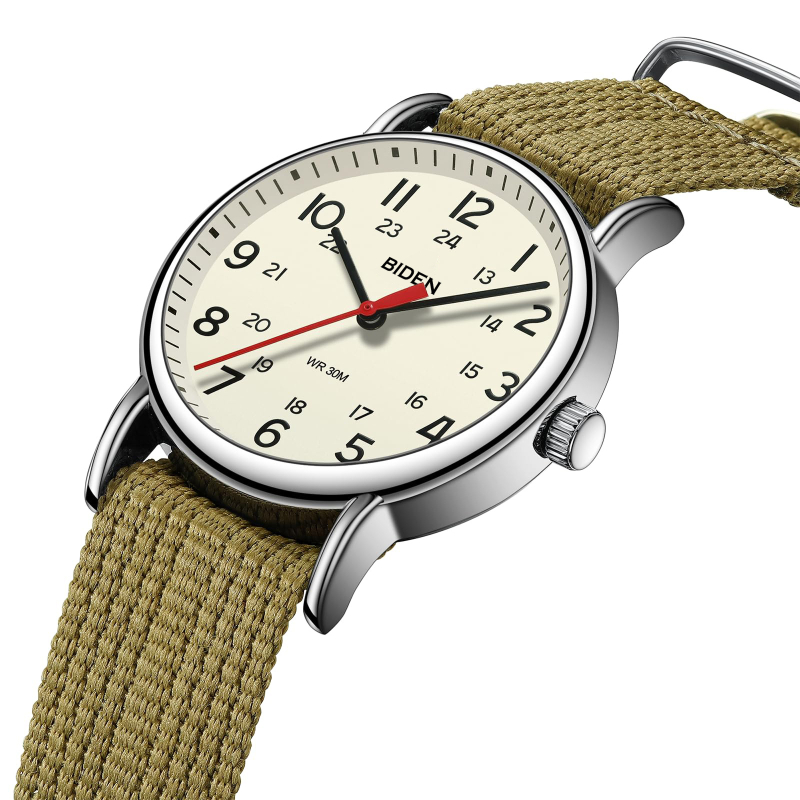 BIDEN āra sporta ūdensnecaurlaidīgu pulksteņu rūpnīcas vairumtirdzniecības Guangzhou rokas pulkstenis neilona jostas kvarca pulkstenis pārrobežu paaudze