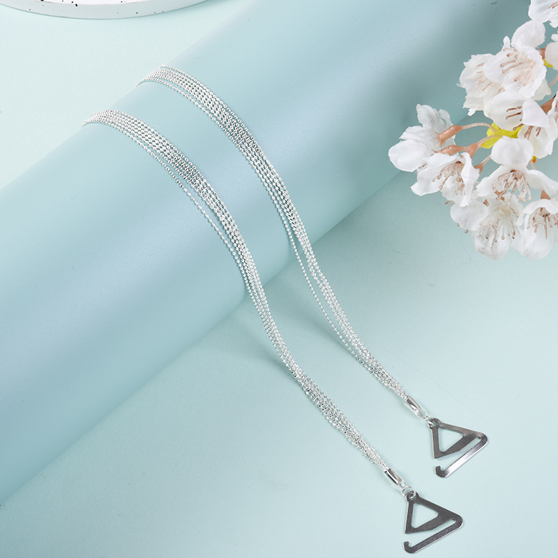 Interneto šventės karštas naujas stilius gražus nugaros nematomas pečių dirželis diržo ilgis reguliuojamas liemenėlės dirželis vasarinis pečių metalinis pečių dirželis