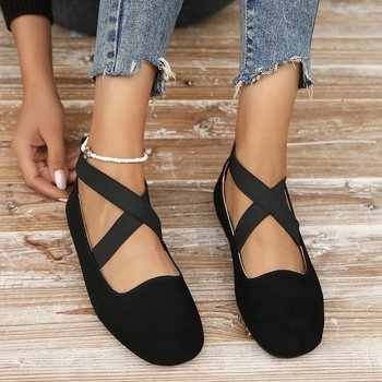 2023 άνοιξη και φθινόπωρο κορεάτικου στιλ, νέα, ρηχά, ελαστικά, κορδόνια, γυναικεία παπούτσια με στρογγυλή μύτη, φλατ τακούνι, εξωτερικό εμπόριο, μεγάλα μεγέθη, διασυνοριακά γυναικεία παπούτσια χονδρικής