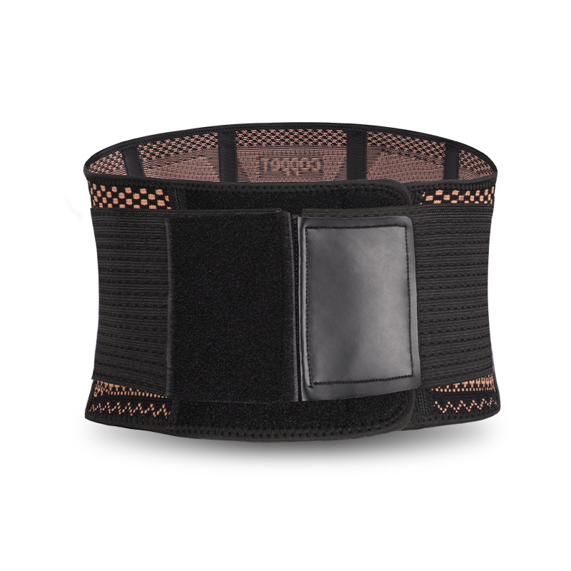 Ochrana pásu z oceľového pletu horizontálneho pletacieho stroja s medenou športovou podporou, ochrana pásu, fitness drep, vzpieranie, tvrdé ťahanie, profesionálny ochranný pás