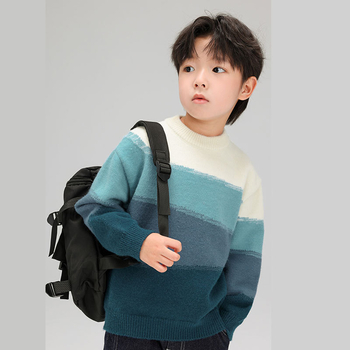 Lasteriided Poiste kampsunid Kudumid Sügis Uus Kevad ja sügis Zhongda Laste Poiste fliisvoodriga topp T2575