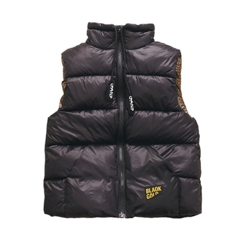 Sügis-talvine must-kuldne grafeenkraega vest laste sule-puuvillast vest sügis-talvine paksendatud soe jope poistele ja tüdrukutele