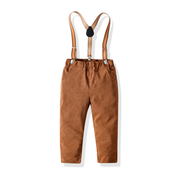 2021 Nové malé a stredne veľké chlapčenské zelené pánske nohavice s dlhým rukávom, menčestrové nohavice, jarné a jesenné ležérne obleky