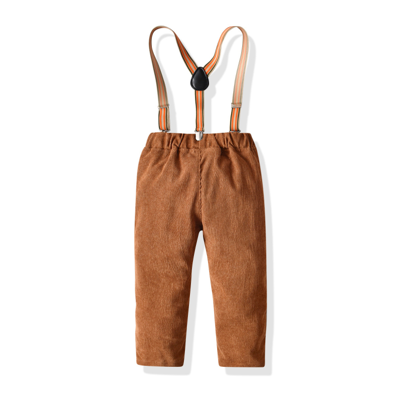 2021 Nové malé a stredne veľké chlapčenské zelené pánske nohavice s dlhým rukávom, menčestrové nohavice, jarné a jesenné ležérne obleky