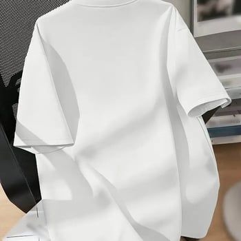 200 g trijų smeigtukų 100 medvilnės amerikietiško stiliaus retro stiliaus madingi firminiai marginti balti trumpomis rankovėmis marškinėliai vasariniai laisvi nauji viršūnės