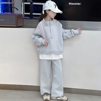 Κοριτσίστικο κοστούμι 2025 Άνοιξη Νέο Μεγάλο Παιδικό Δυτικό Στυλ Μοντέρνο Κορεάτικο Παιδικό Ρούχο Αθλητικά Αναψυχή Σετ Δύο Τεμαχίων