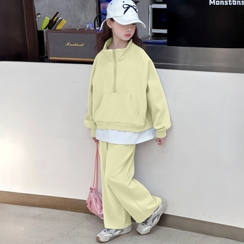 Κοριτσίστικο κοστούμι 2025 Άνοιξη Νέο Μεγάλο Παιδικό Δυτικό Στυλ Μοντέρνο Κορεάτικο Παιδικό Ρούχο Αθλητικά Αναψυχή Σετ Δύο Τεμαχίων